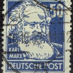 GERMANIA , ZONA SOVIETICA -1948 PERSONALITATI , KARL MARX , EROARE