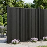 Cumpara ieftin Panou de Garda 2 buc. 353 x 186 cm WPC si Aluminiu Negru