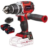 Einhell TP-CD 18/60 Li-i BL PXC + Twinpack + 4514095 - Masina de gaurit si insurubat cu percutie 60 Nm + Set 2 acumulatori si incarcator Li-Ion 18 V 4