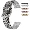 Curea silicon, compatibila Apple Watch 9|8|7|6|5|4|3|2|1 Series, 41mm|40mm|38mm, Quick Release, Transparent Leopard
