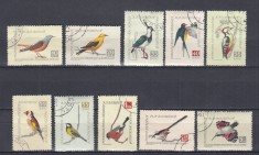 ROMANIA 1959 LP 474 PASARI CANTATOARE SI FOLOSITOARE SERIE STAMPILATA