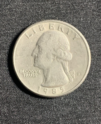 Moneda quarter dollar 1985 USA foto