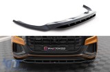 Spoiler Maxton Design potrivit pentru bara frontala S-Line pe Audi Q8 dupa 2018, culoare carbon Performance AutoTuning