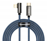 Baseus Legend cablu USB tip C Lightning &icirc;nclinat de 1m albastru