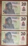 B11 31 - Bancnota foarte veche - Nigeria - 20 naira - 2006 - serii consecutive