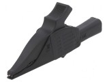 Bornă crocodil 19A neagră, capacitate prindere max. 39,5mm