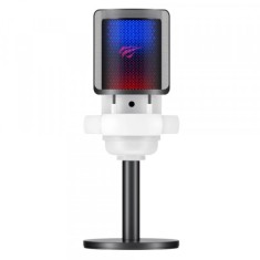 Microfon Cardioid HAVIT GK50, RGB, USB-C, 1.8m, Negru