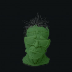 Suport magnetic agrafe birou, fosforescent, forma de Frankenstein foto