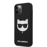 Husa TPU Karl Lagerfeld Choupette Head pentru Apple iPhone 12 Pro Max, Neagra KLHCP12LSLCHBK