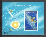 Romania.1986 Posta aeriana:Cometa Halley-Bl. nedantelat XR.952