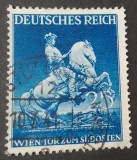 Timbrul Germania Deutsches Reich 1941 - Statuia Ecvestră Prințul Eugen de Savoia Viena, Cal pe Timbru, Ștampilă Stuttgart 1941, 25pf -A333