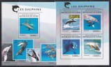 Guineea 2014 - Delfini, Colită + Bloc, MNH