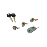 Set yale inchidere Toyota Corolla 191992, cu chei, cu 2 butuci blocare usa, cu butuc portbagaj, cu contact cheie, 69012740, pentru model EE90, CE90