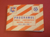 Program fotbal - DINAMO BUCURESTI (tur Divizia A 1986-1987)