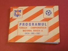 Program fotbal - DINAMO BUCURESTI (tur Divizia A 1986-1987) foto