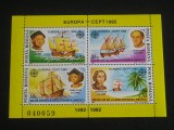 A11 TX2 1 - 1992 - Europa CEPT92 - 500 ani de la descoperirea Americii - bloc, Istorie, Nestampilat