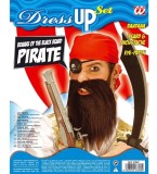 Set Pirat: Bandana, Eyepatch, Barbă &amp; Mustață - Costum Petrecere Tematică, Carnaval, Halloween