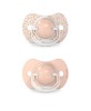 Suzetă fiziologică sx pro din silicon, 2 buc 6-18 luni piersică dreams, Suavinex
