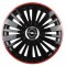 Set 4 Capace Roti pentru Opel, model Falcon Black Cu Rama Rosie, R16, OPEL