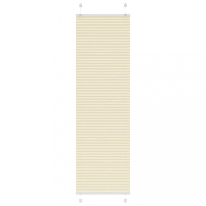 vidaXL Jaluză plisată Crem 60x200 cm Lățime țesătură 59,4 cm