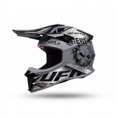 MBS Casca motocross/enduro Ufo Intrepid, negru/gri lucios, marimea XL, Cod Produs: HE153XL