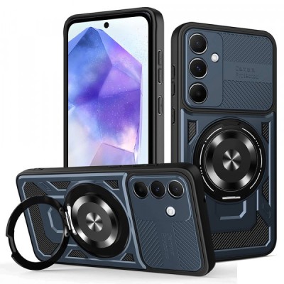 Husa pentru Samsung Galaxy A55 5G A556, Techsuit, RuggedCam, Albastra foto