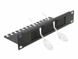 Organizator cabluri 10&quot; 1U pentru cabinet cu suport, Delock 66483