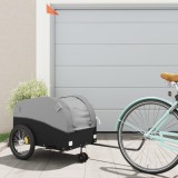 Remorcă pentru biciclete, negru și gri, 45 kg, fier