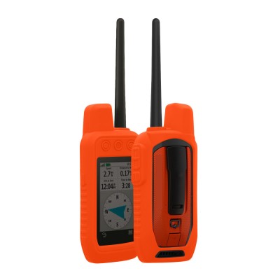 Husa GPS Kwmobile pentru Garmin Alpha 200, Portocaliu, Silicon, 59668.29 foto