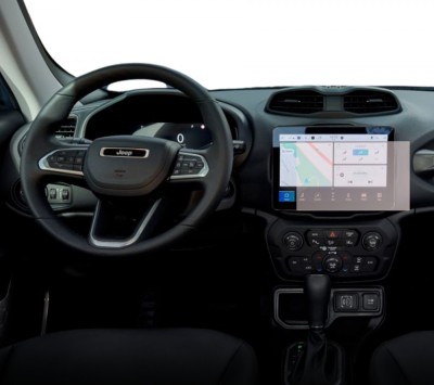 Folie Protectie Navigatie Jeep Renegade 2024+, Duragon, protectie Display Navigatie, silicon Transparent, Anti-zgarieturi, kit instalare foto