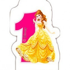Lumanare tort cifra 1 Belle Printesele Disney