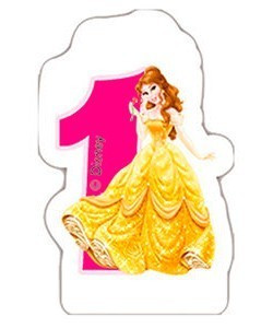Lumanare tort cifra 1 Belle Printesele Disney foto