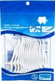Cumpara ieftin Set 24 ate dentare albe cu maner, ata interdentara si varf curbat pentru igiena orala, curatarea spatiilor dintre dinti, utilizare individuala
