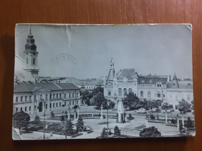 Oradea - Vedere din Piata Victoriei - carte postala circulata 1963 foto