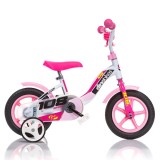 Bicicleta pentru copii model 108 Sport DB-108L-0509 Dino Bikes, 10 inch, culoare alb cu roz for Your BabyKids