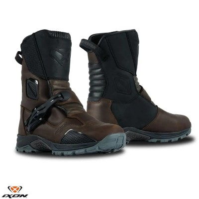 Ghete (cizme) pentru scuter - motocicleta Touring/Adventure barbati All Season Ixon model Klay WP MS culoare: maro/negru (100% waterproof) 42 foto