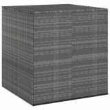 VidaXL Ladă grădină pentru perne, gri, 100x97,5x104 cm, ratan PE