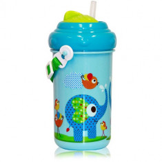 Cana cu Pai si Curea Transport Zoo 250 ml Blue foto