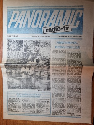 panoramic radio-tv 16 - 22 aprilie 1990 foto