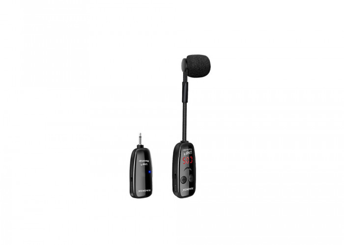 Microfon wireless Xiaokoa N90 pentru instrumente muzicale, UHF, negru
