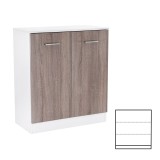 Comoda Miami Stejar York-Alb 80x92 cm, 2 Usi, PAL, Living, Dormitor, Hol