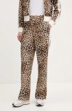 Puma pantaloni de trening femei, culoarea maro, modelator, 632343