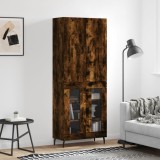 vidaXL Dulap &icirc;nalt, stejar fumuriu, 69,5x34x180, lemn compozit 3195752