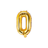 Balon Folie Litera O Auriu, 35 cm, Partydeco