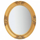 Oglindă de perete &icirc;n stil baroc, auriu, 50 x 60 cm