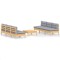 Set mobilier gradina cu perne gri, 7 piese, lemn masiv de pin