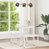 VidaXL Masă de dining Alb 60 x 60 x 75 cm Lemn de pin masiv 892780