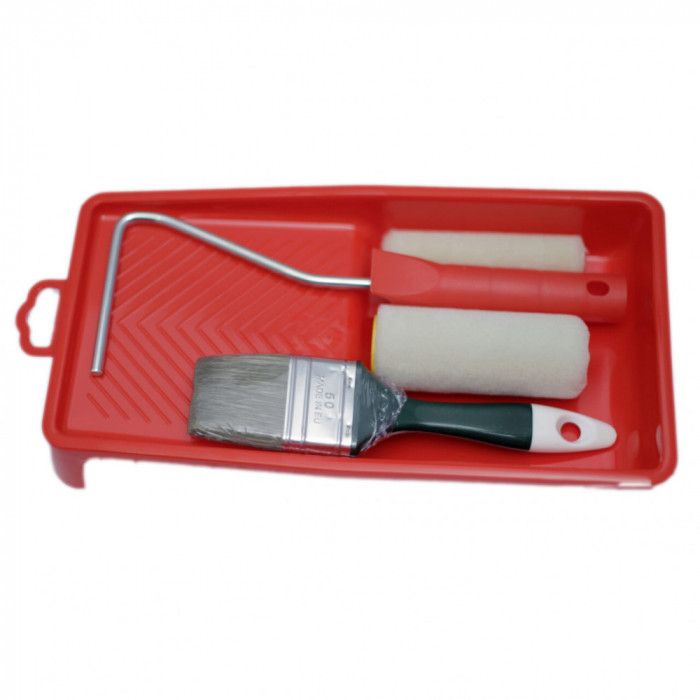 Set 5 accesorii pentru lacuit, baituit - rola burete, pensula, Artool