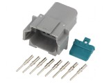 Conector cablu-cablu mufă tată AT PIN 8 crimpat