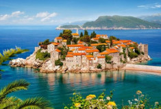 Puzzle Castorland 2000 Sveti Stefan Montenegro--- foto